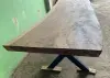 Artikelbild 3 des Artikels “Naturholz Tisch suar mit Metallbeinen X-Stil, 314cm Länge, 107cm Breite, 83,5 cm Höhe. Tischplatte 7cm Dicke “